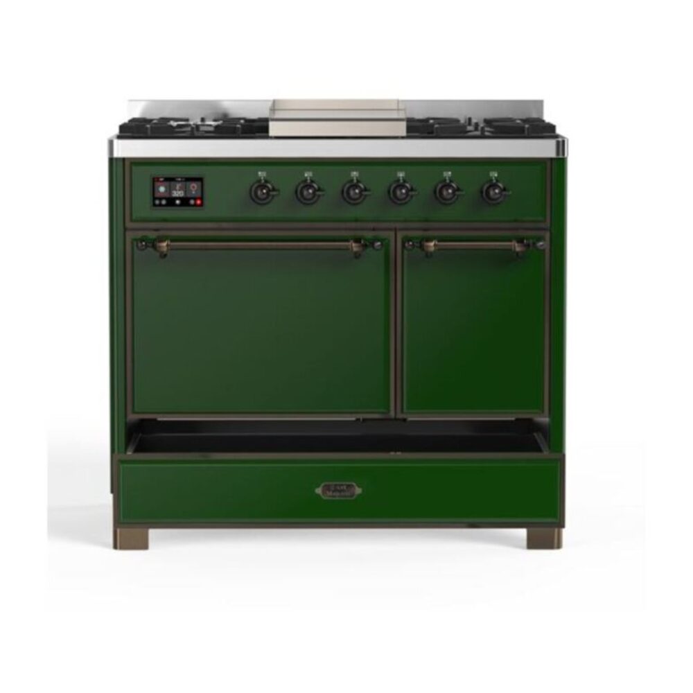 ILVE UMD10F Majestic II 40 inch Dual Fuel Range with 6 Burners, Griddle