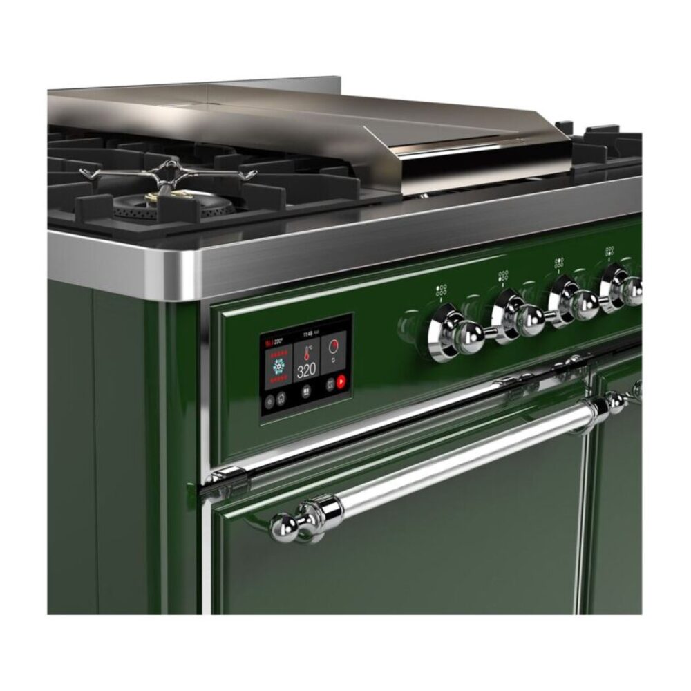 ILVE_UMD10FDQNS3EGCLP_Majestic_II_40"_Dual_Fuel_Range_Front_View