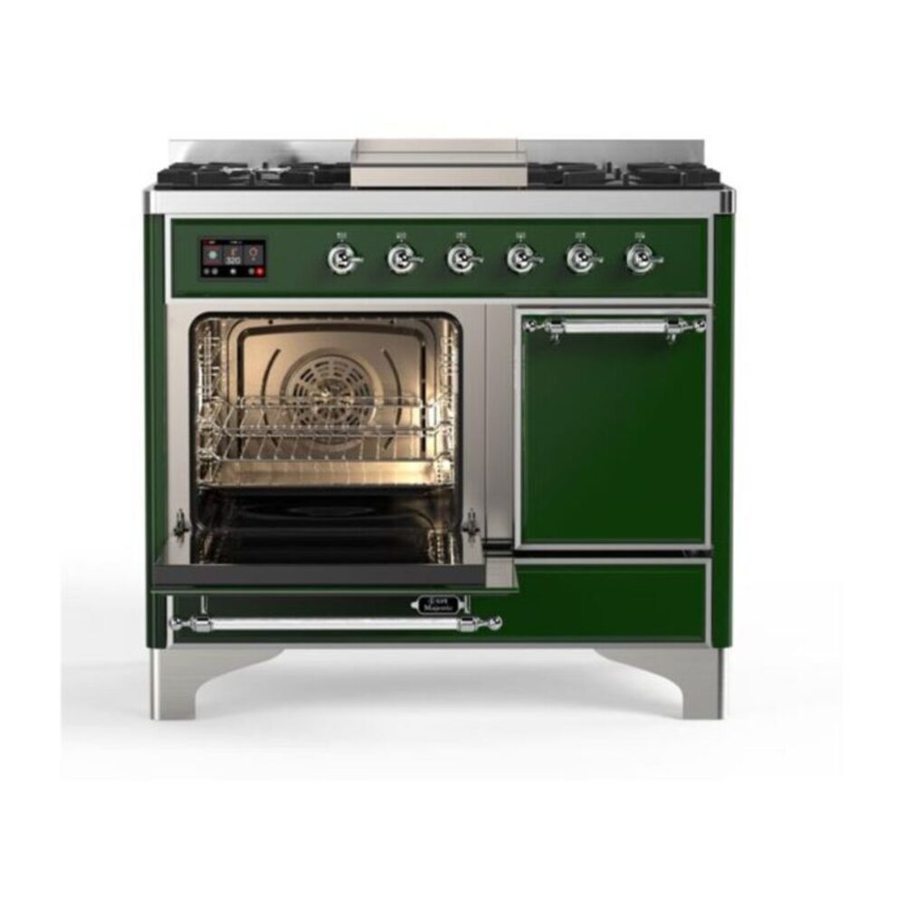 ILVE_UMD10FDQNS3EGCLP_Majestic_II_40"_Dual_Fuel_Range_Left_Angle
