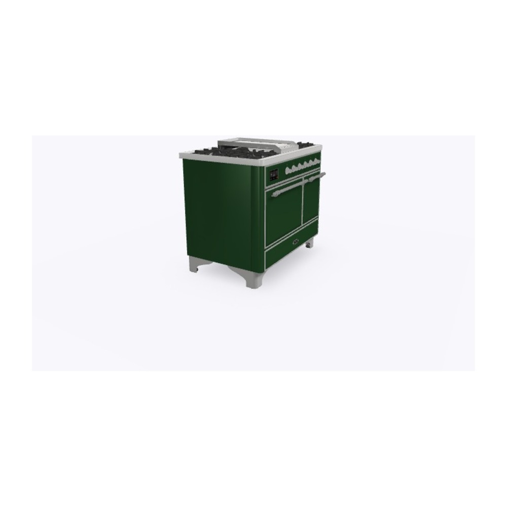 ILVE_UMD10FDQNS3EGCLP_Majestic_II_40"_Dual_Fuel_Range_Left_Angle