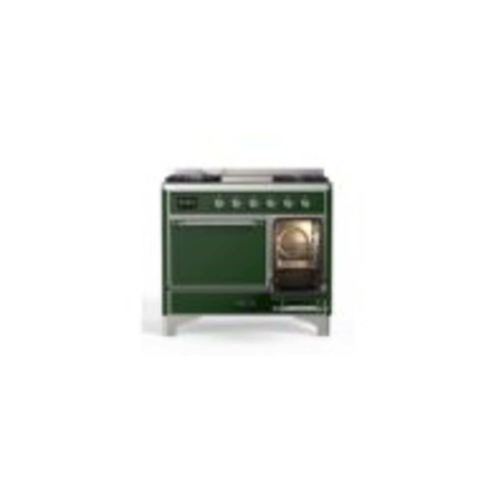 ILVE_UMD10FDQNS3EGCLP_Majestic_II_40"_Dual_Fuel_Range_Right_Angle