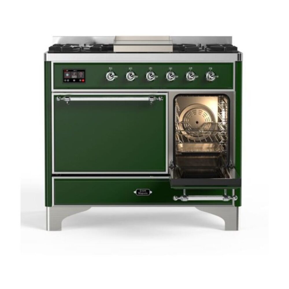 ILVE_UMD10FDQNS3EGC_Majestic_II_40"_Dual_Fuel_Range_Right_Angle