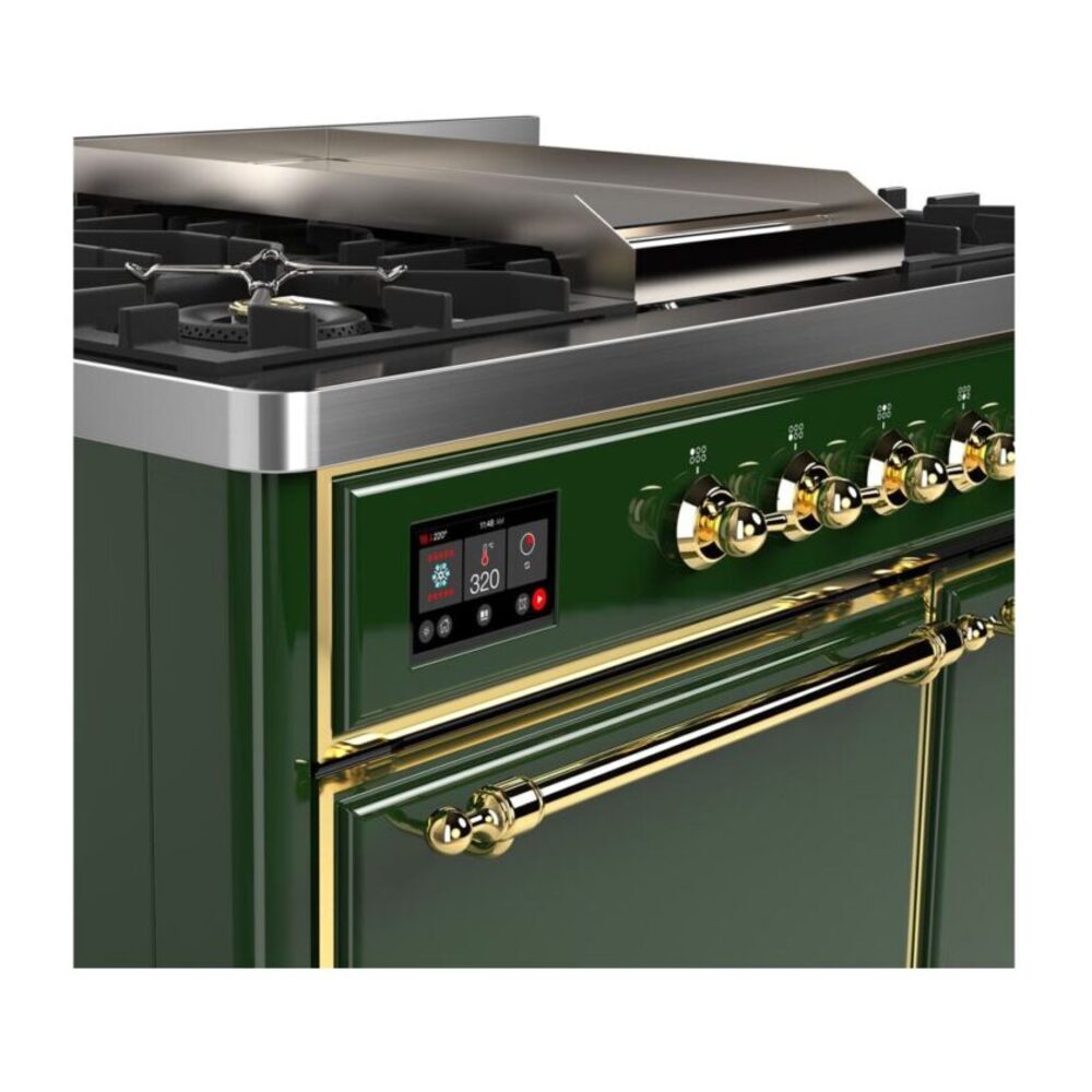 ILVE_UMD10FDQNS3EGGLP_Majestic_II_40"_Dual_Fuel_Range_Front_View