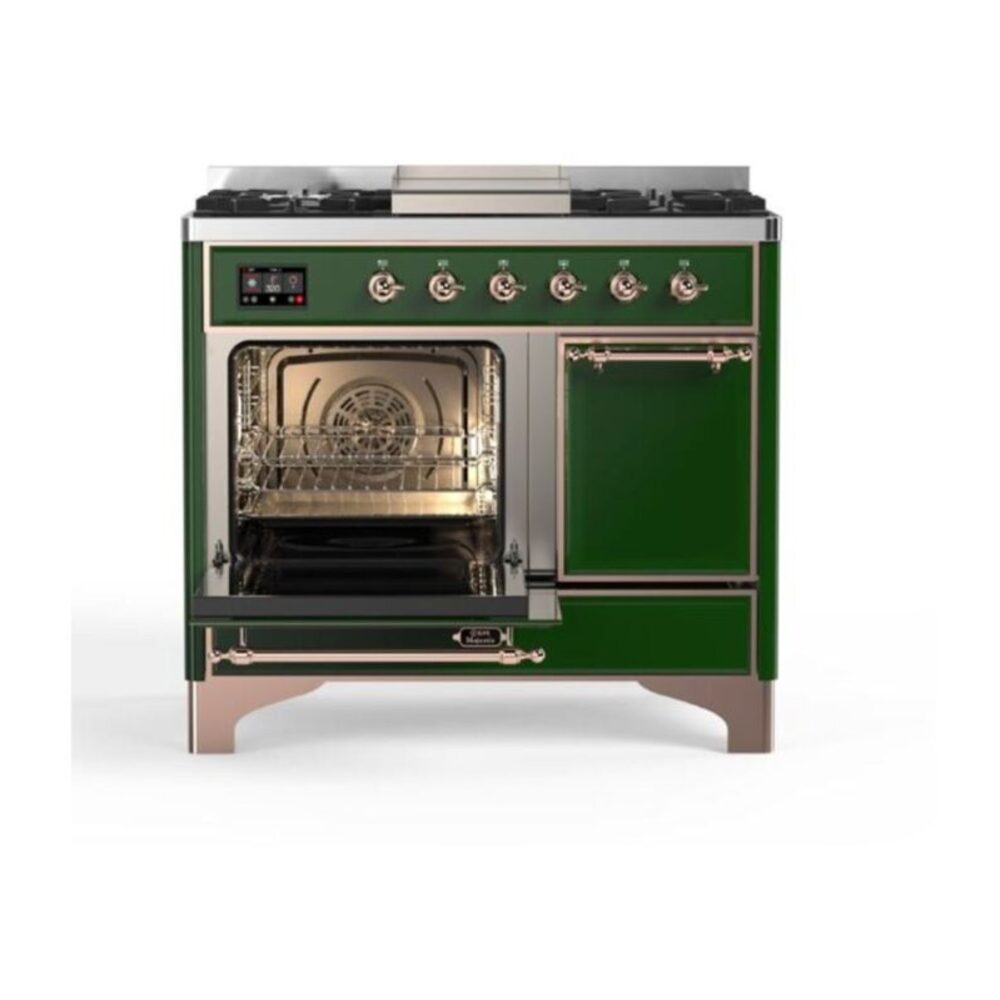 ILVE_UMD10FDQNS3EGPLP_Majestic_II_40"_Dual_Fuel_Range_Left_Angle