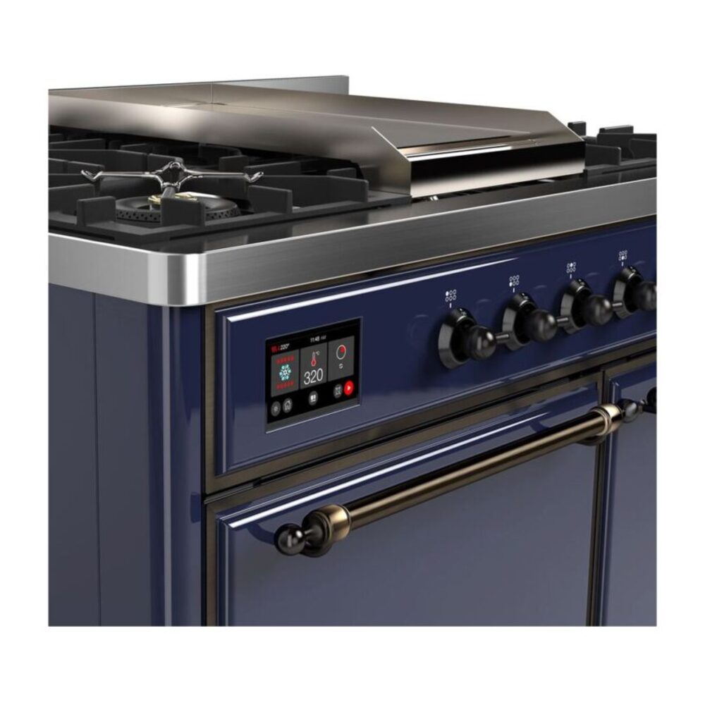 ILVE_UMD10FDQNS3MBBLP_Majestic_II_40"_Dual_Fuel_Range_Front_View