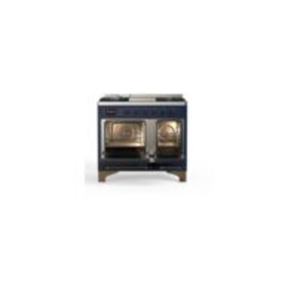 ILVE_UMD10FDQNS3MBBLP_Majestic_II_40"_Dual_Fuel_Range_Top_Angle