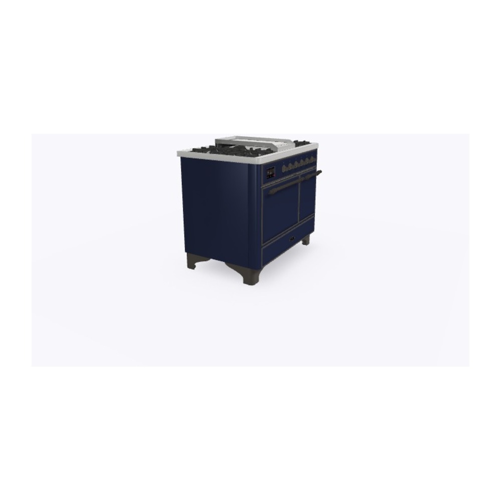 ILVE_UMD10FDQNS3MBBLP_Majestic_II_40"_Dual_Fuel_Range_Left_Angle