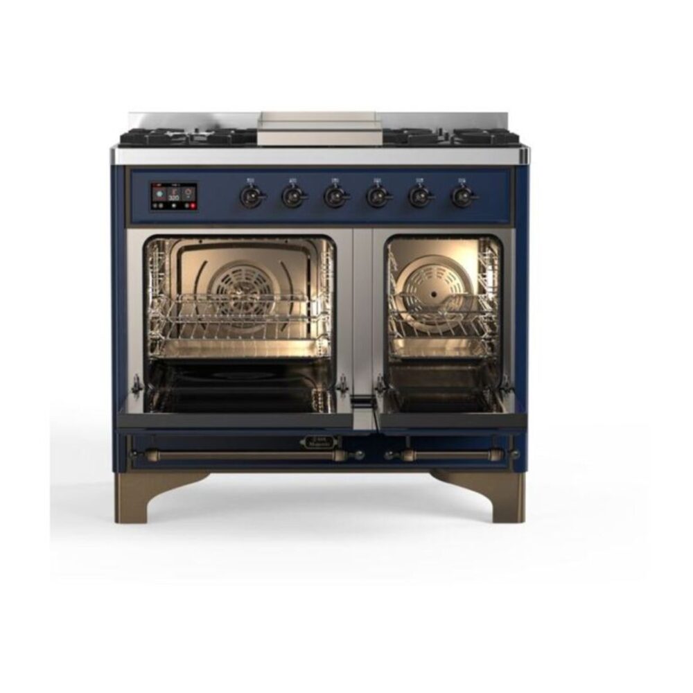 ILVE_UMD10FDQNS3MBB_Majestic_II_40"_Dual_Fuel_Range_Top_Angle
