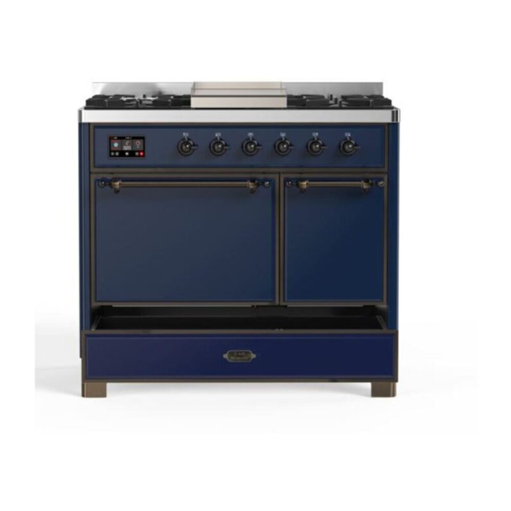ILVE UMD10F Majestic II 40 inch Dual Fuel Range with 6 Burners, Griddle