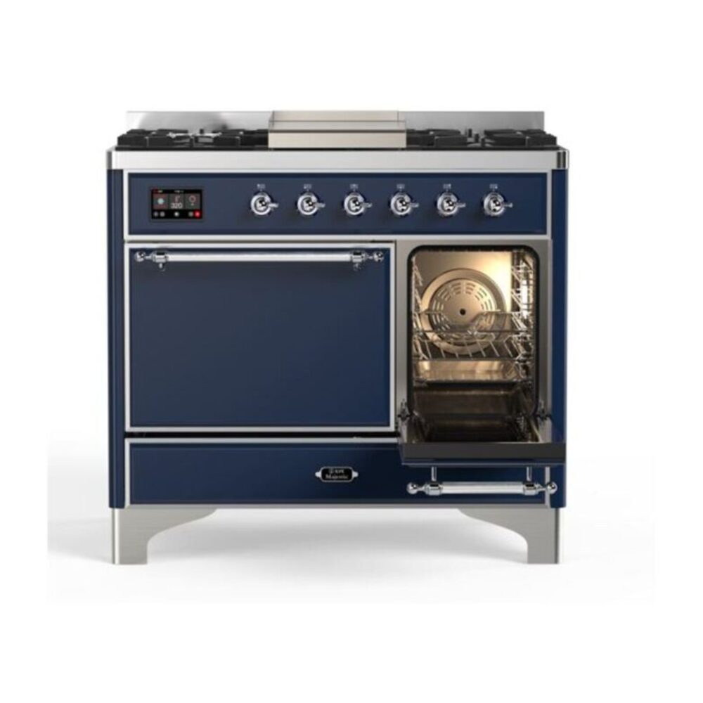 ILVE_UMD10FDQNS3MBCLP_Majestic_II_40"_Dual_Fuel_Range_Right_Angle