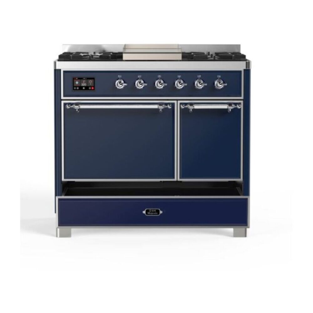 ILVE UMD10F Majestic II 40 inch Dual Fuel Range with 6 Burners, Griddle