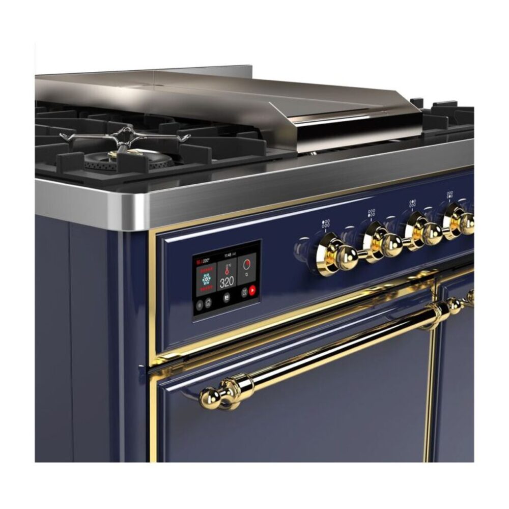 ILVE_UMD10FDQNS3MBGLP_Majestic_II_40"_Dual_Fuel_Range_Front_View