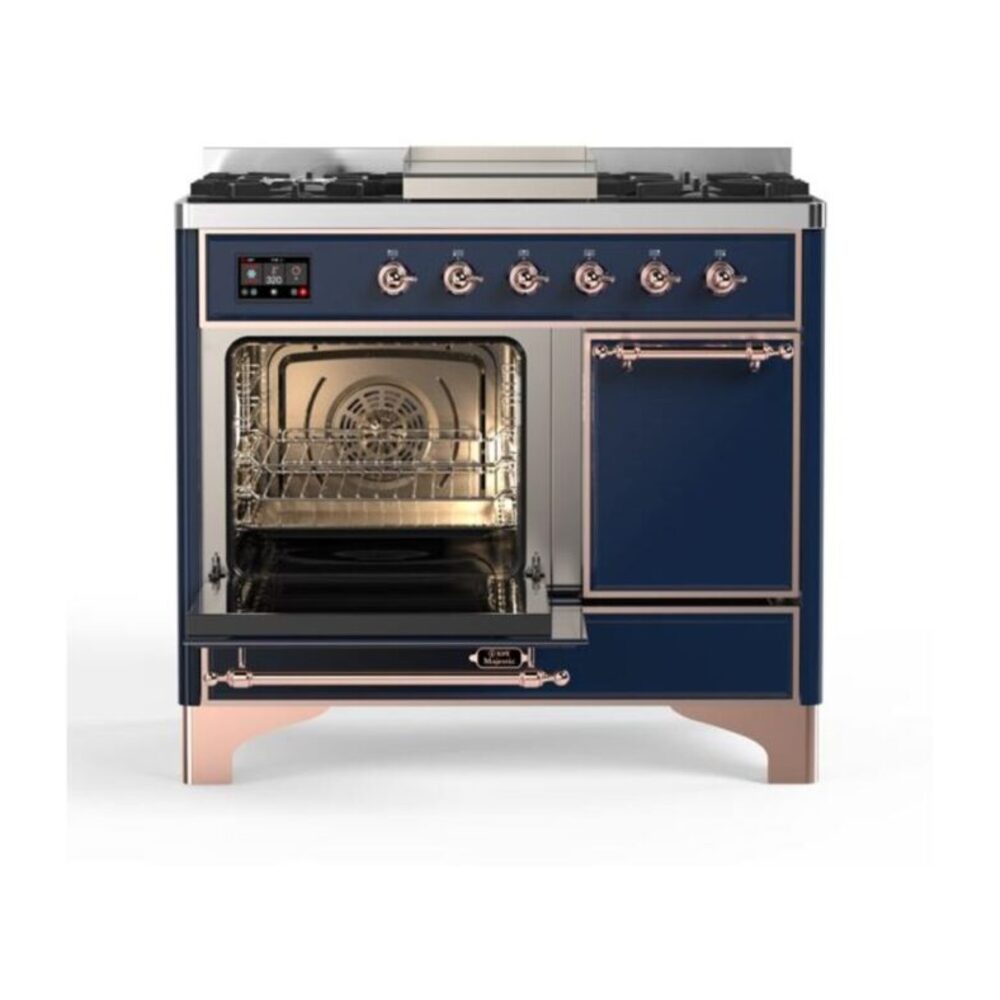 ILVE_UMD10FDQNS3MBPLP_Majestic_II_40"_Dual_Fuel_Range_Left_Angle