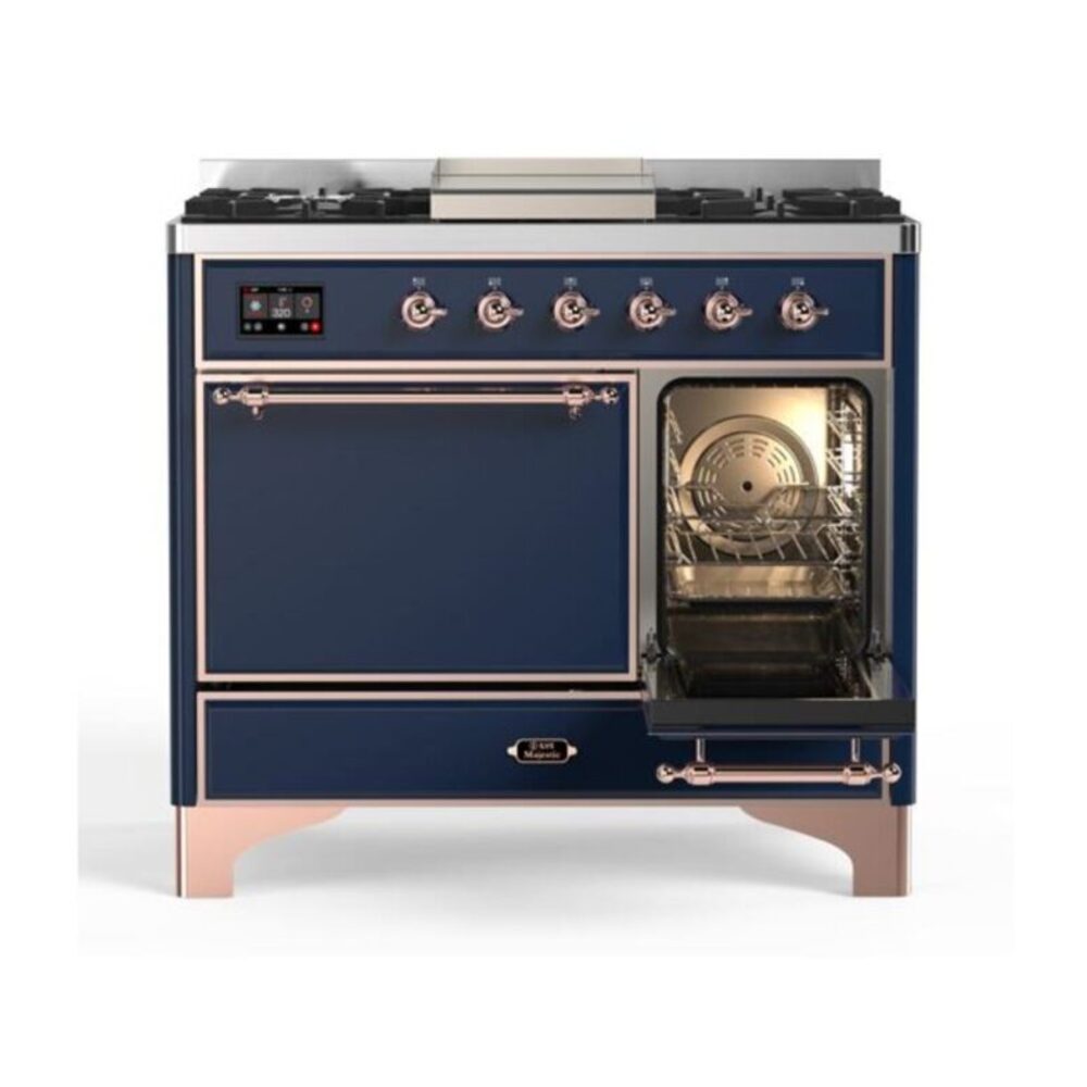 ILVE_UMD10FDQNS3MBPLP_Majestic_II_40"_Dual_Fuel_Range_Right_Angle