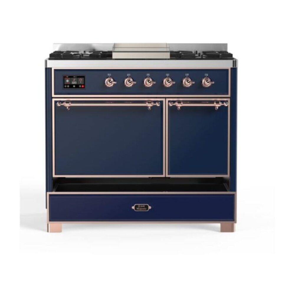 ILVE UMD10F Majestic II 40 inch Dual Fuel Range with 6 Burners, Griddle