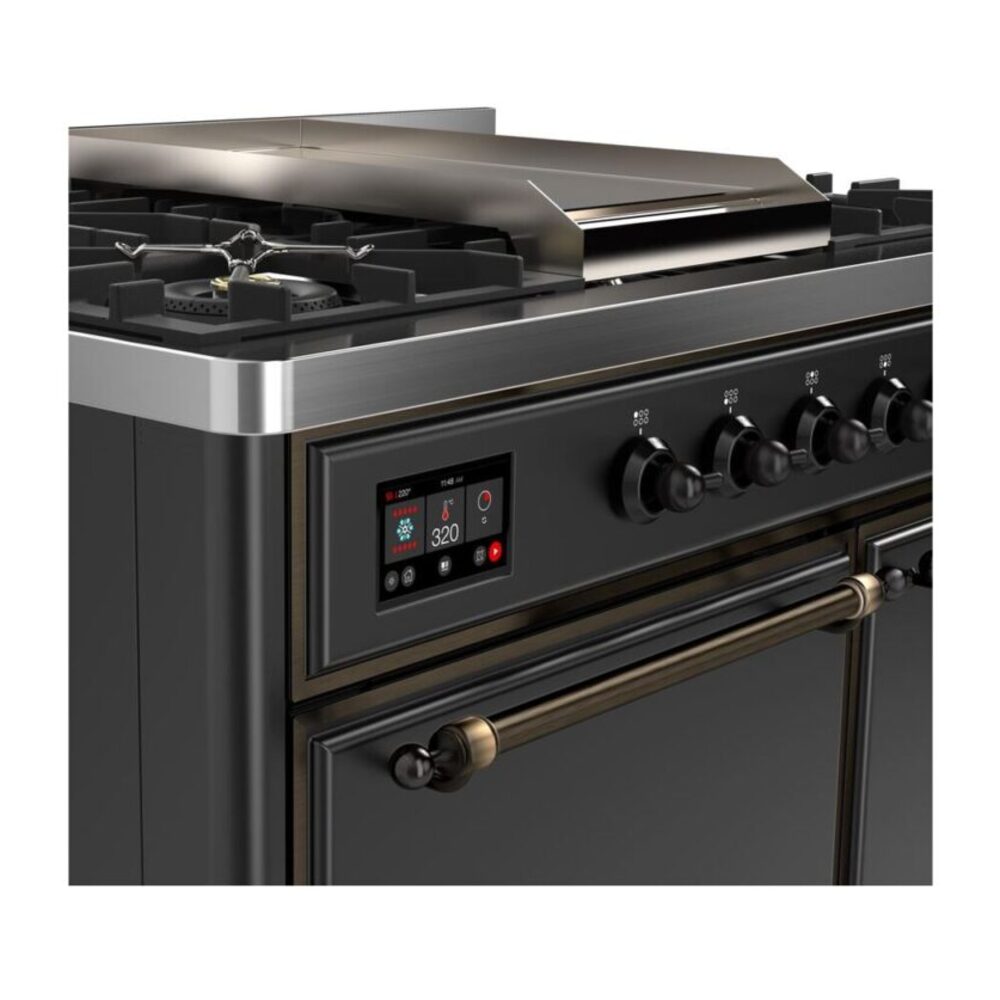ILVE_UMD10FDQNS3MGBLP_Majestic_II_40"_Dual_Fuel_Range_Front_View