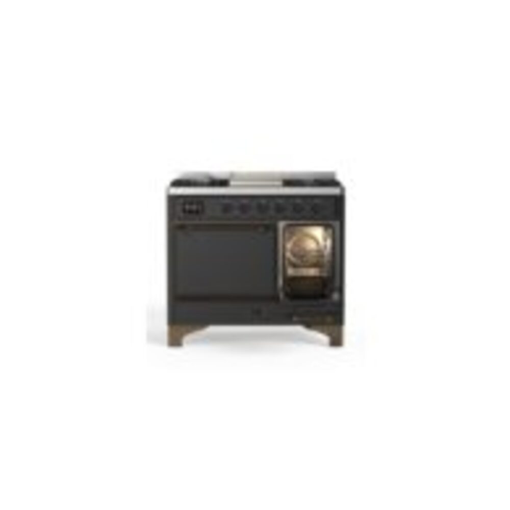 ILVE_UMD10FDQNS3MGBLP_Majestic_II_40"_Dual_Fuel_Range_Right_Angle