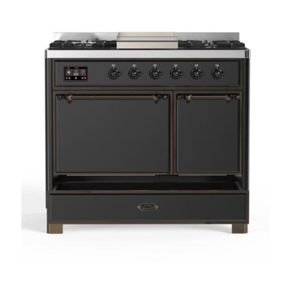 ILVE UMD10F Majestic II 40 inch Dual Fuel Range with 6 Burners, Griddle