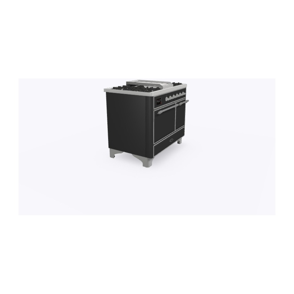 ILVE_UMD10FDQNS3MGCLP_Majestic_II_40"_Dual_Fuel_Range_Left_Angle