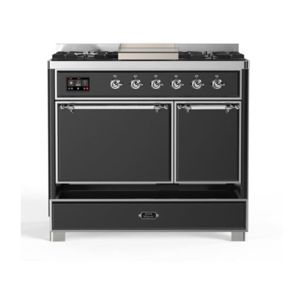 ILVE UMD10F Majestic II 40 inch Dual Fuel Range with 6 Burners, Griddle