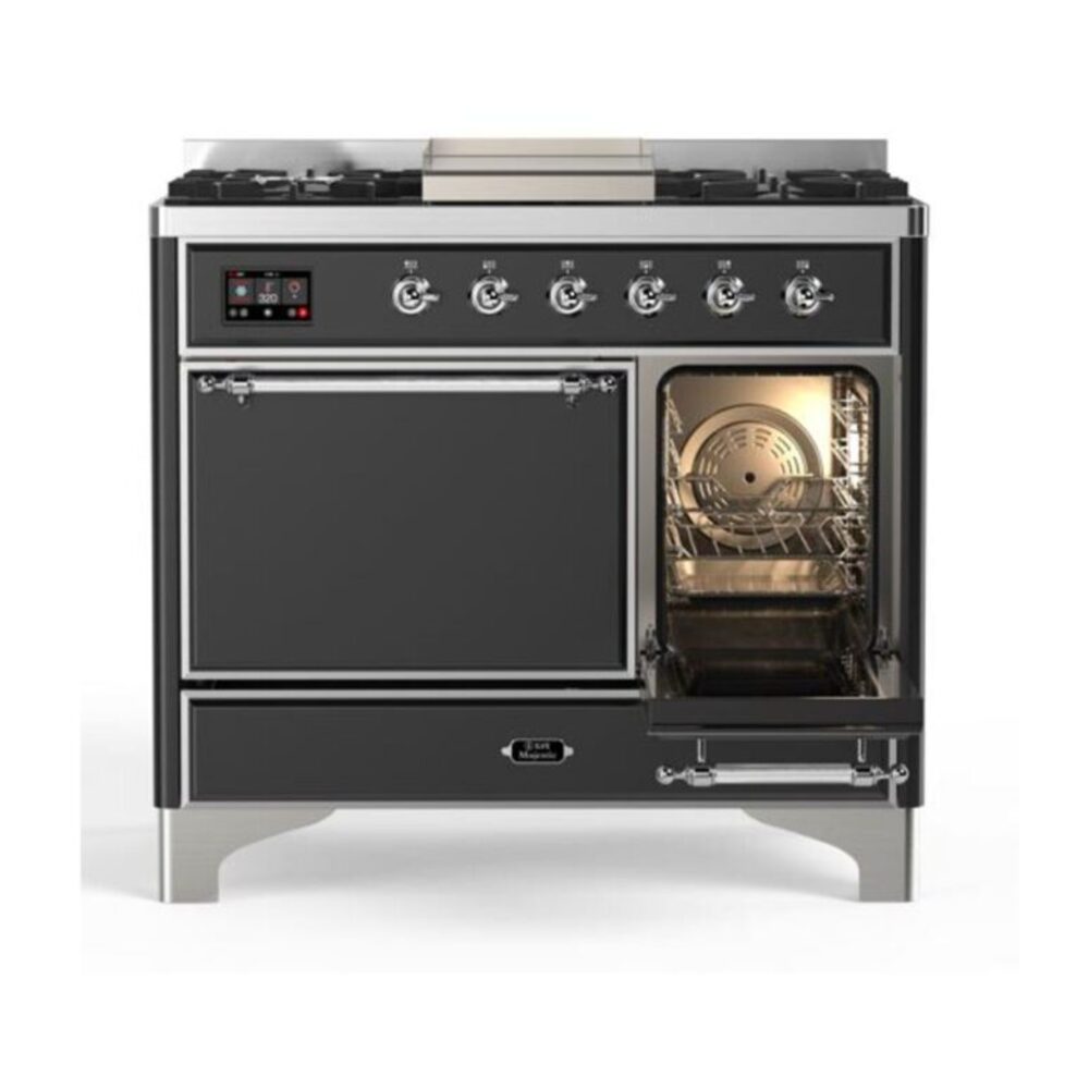 ILVE_UMD10FDQNS3MGC_Majestic_II_40"_Dual_Fuel_Range_Right_Angle
