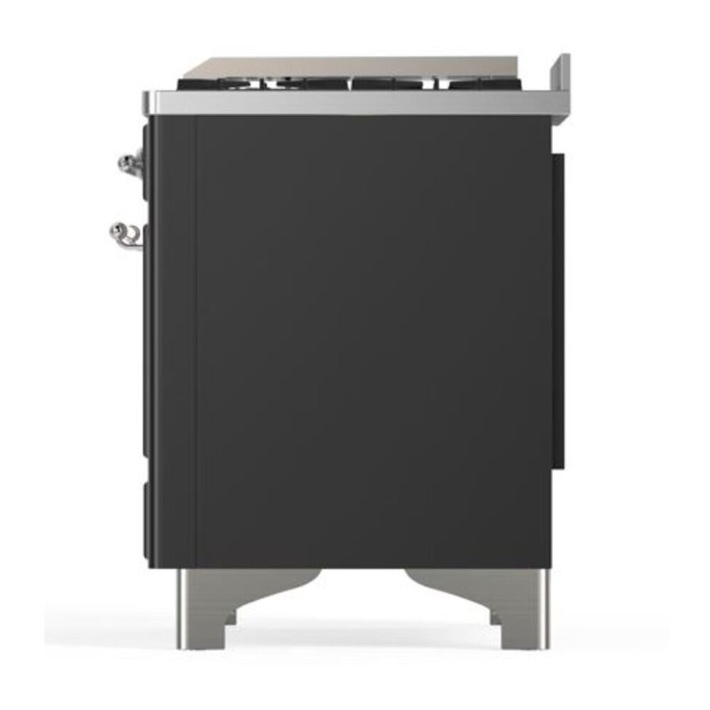 ILVE UMD10FDQNS3MGC Majestic II 40 inch Dual Fuel Range with 6 Burners, Griddle (Natural Gas, Solid Door, Graphite Matte, Chrome) 10 ILVE UMD10F Majestic II 40 inch Dual Fuel Range with 6 Burners, Griddle