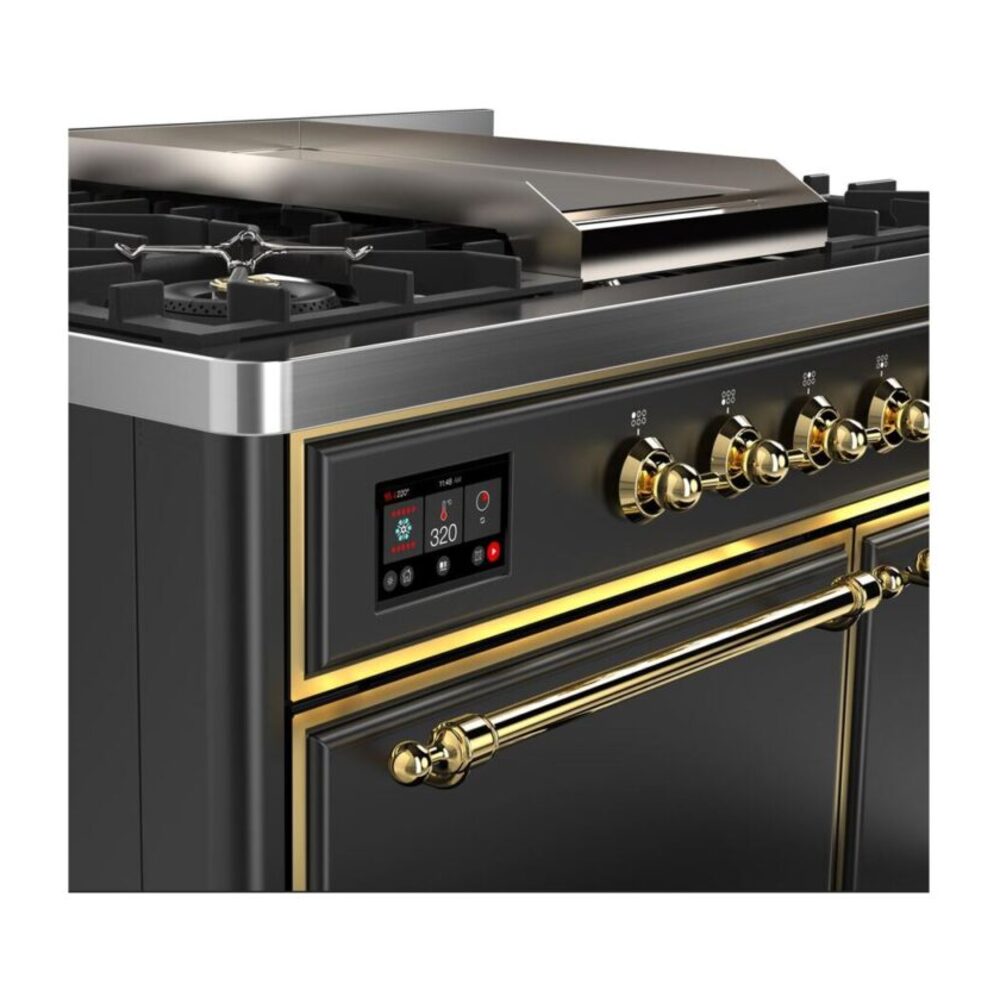 ILVE UMD10FDQNS3MGG Majestic II 40 inch Dual Fuel Range with 6