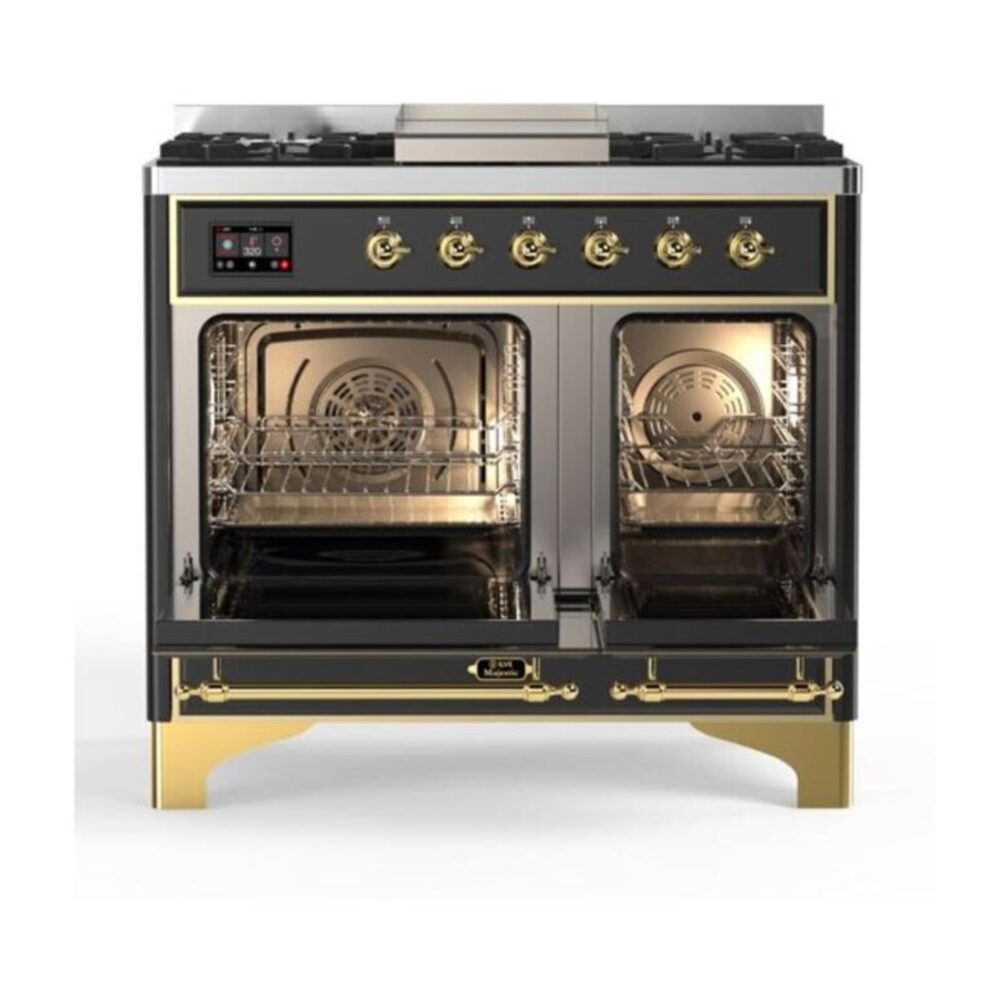 ILVE_UMD10FDQNS3MGG_Majestic_II_40"_Dual_Fuel_Range_Top_Angle