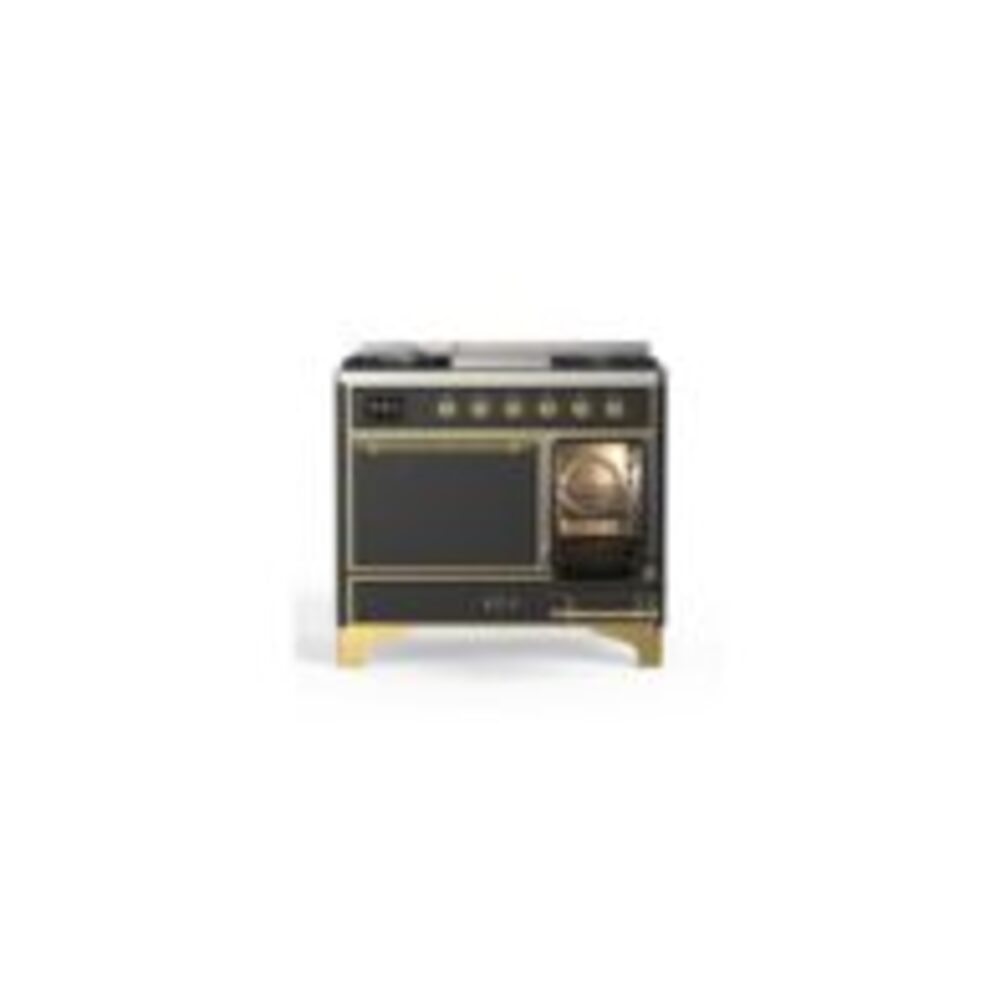 ILVE_UMD10FDQNS3MGG_Majestic_II_40"_Dual_Fuel_Range_Right_Angle