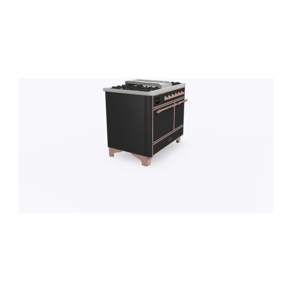ILVE_UMD10FDQNS3MGPLP_Majestic_II_40"_Dual_Fuel_Range_Left_Angle