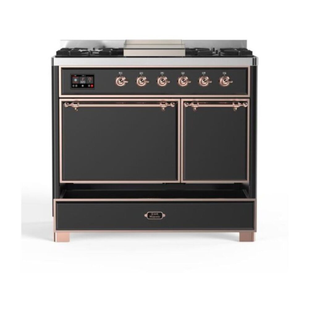 ILVE UMD10F Majestic II 40 inch Dual Fuel Range with 6 Burners, Griddle