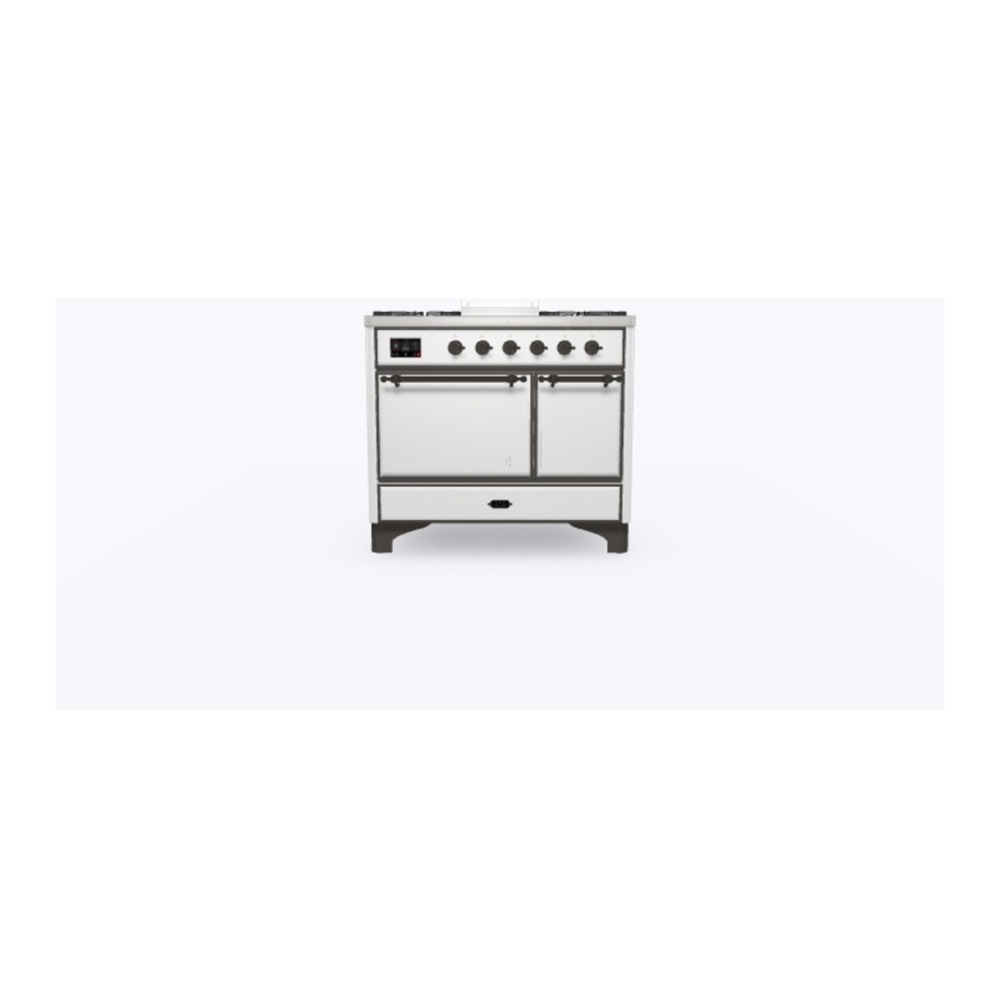 ILVE UMD10FDQNS3RABLP Majestic II 40 inch Dual Fuel Range with 6 Burners, Griddle (Liquid Propane, Solid Door, RAL, Burnished) 5 ILVE_UMD10FDQNS3RABLP_Majestic_II_40"_Dual_Fuel_Range_Front_View