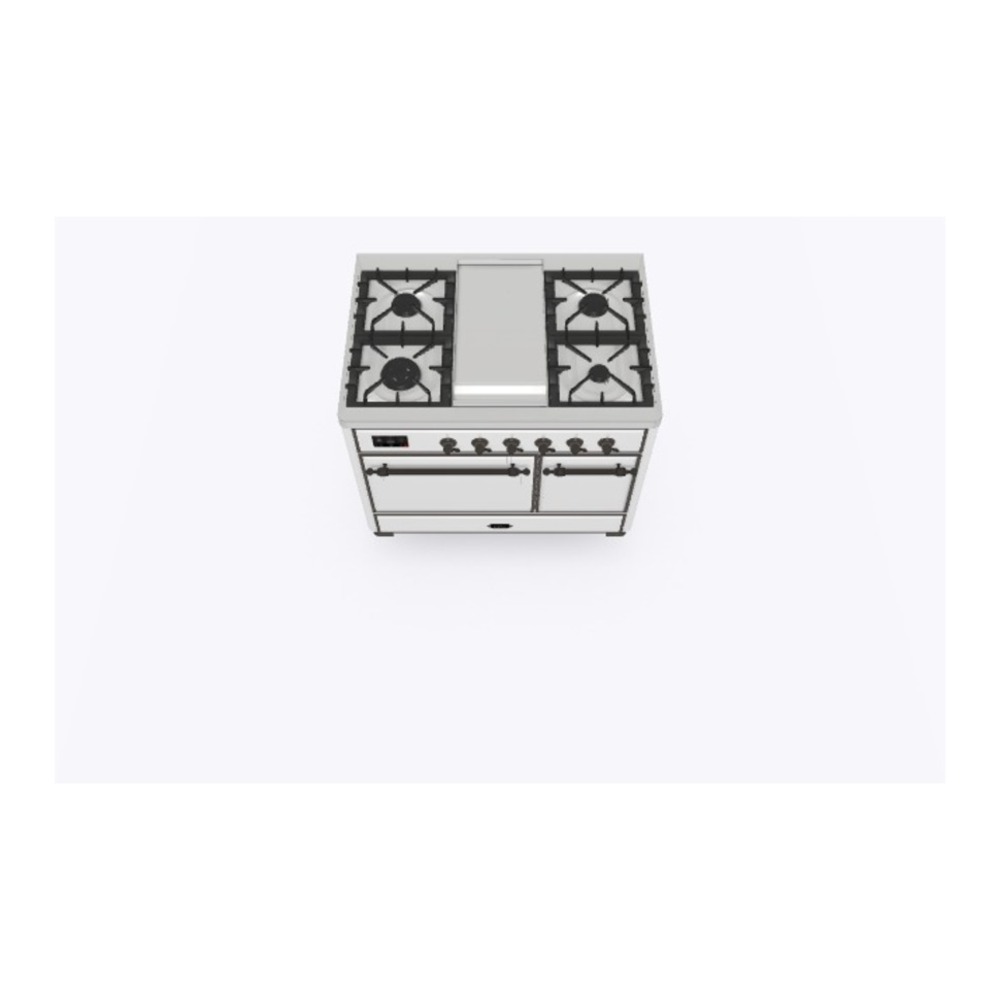 ILVE UMD10FDQNS3RABLP Majestic II 40 inch Dual Fuel Range with 6 Burners, Griddle (Liquid Propane, Solid Door, RAL, Burnished) 6 ILVE_UMD10FDQNS3RABLP_Majestic_II_40"_Dual_Fuel_Range_Top_Angle