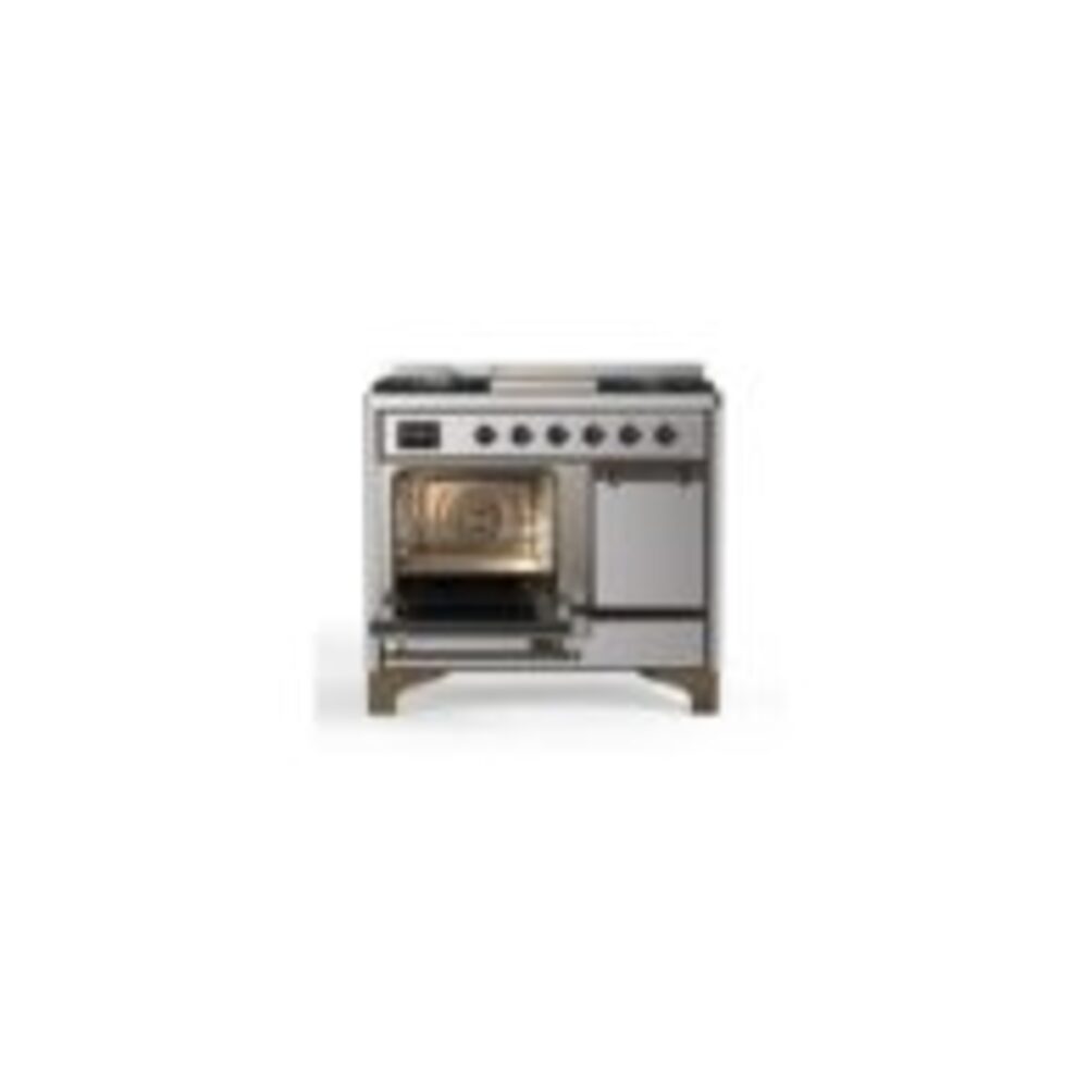 ILVE_UMD10FDQNS3SSBLP_Majestic_II_40"_Dual_Fuel_Range_Left_Angle