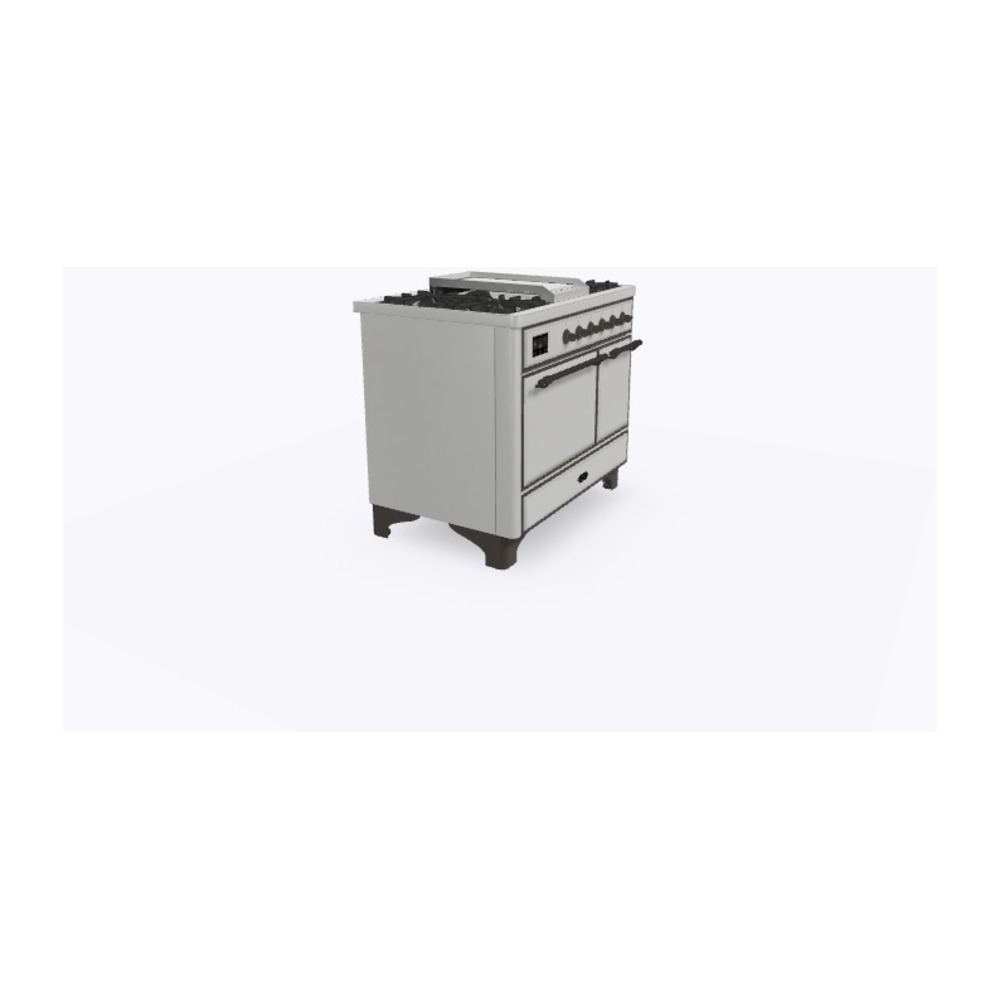 ILVE_UMD10FDQNS3SSBLP_Majestic_II_40"_Dual_Fuel_Range_Left_Angle