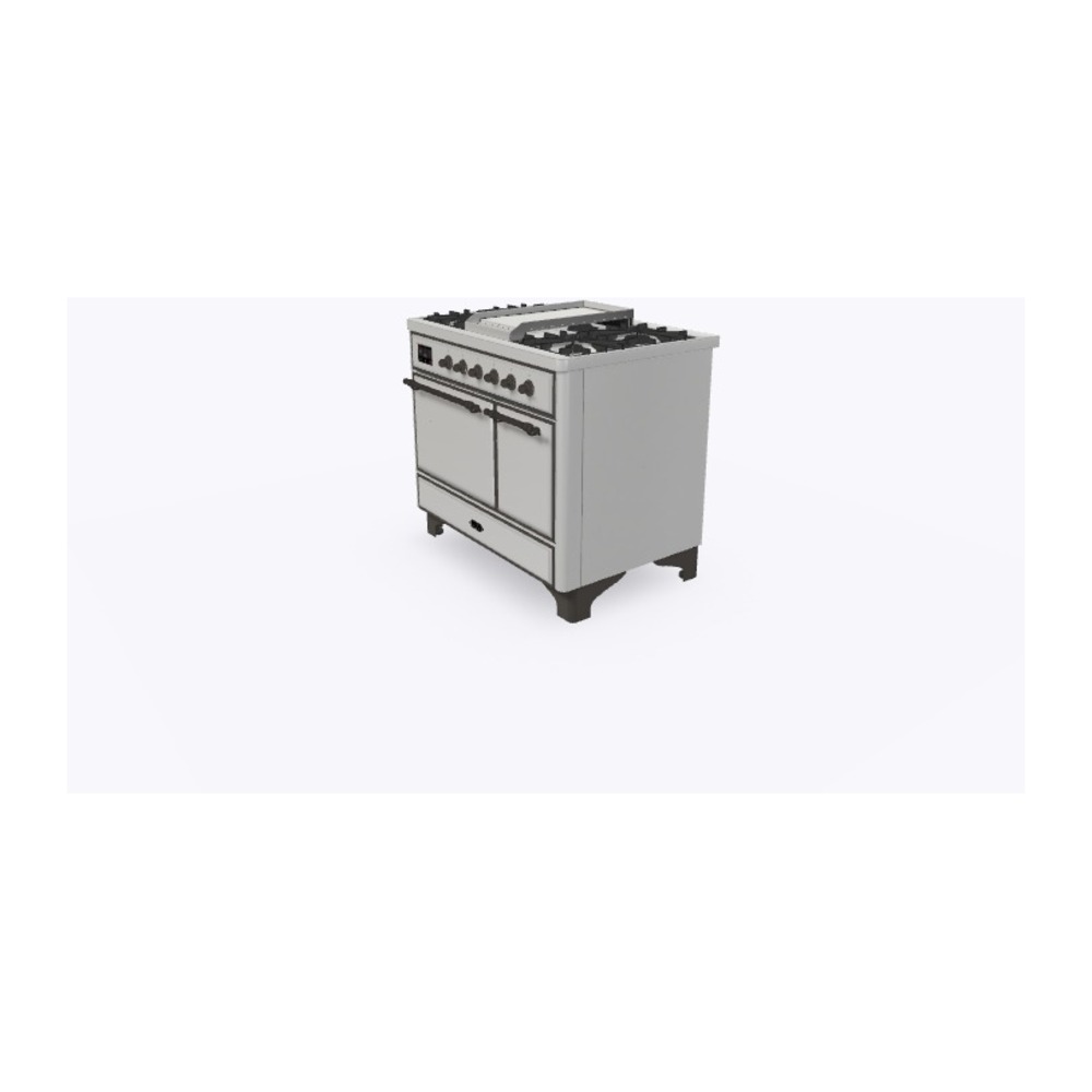 ILVE_UMD10FDQNS3SSBLP_Majestic_II_40"_Dual_Fuel_Range_Right_Angle