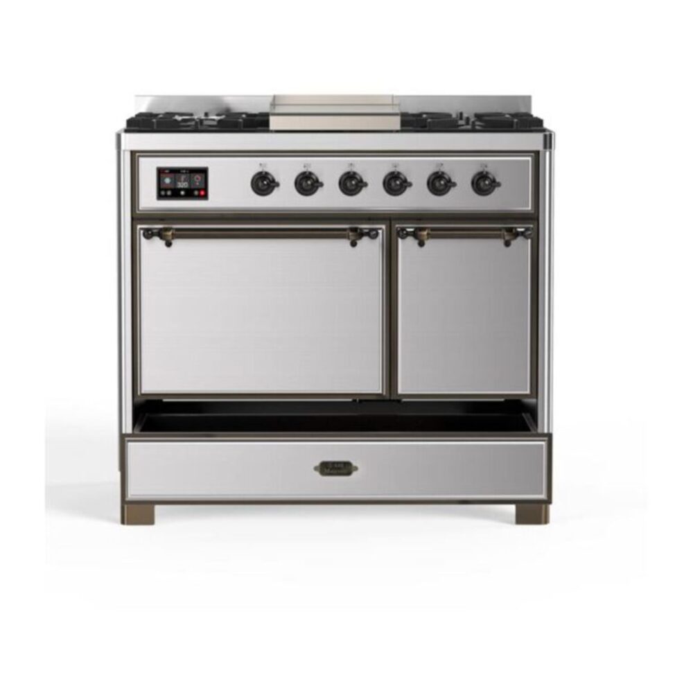 ILVE UMD10F Majestic II 40 inch Dual Fuel Range with 6 Burners, Griddle