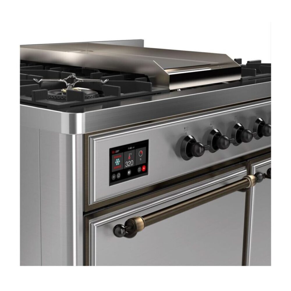 ILVE_UMD10FDQNS3SSB_Majestic_II_40"_Dual_Fuel_Range_Front_View