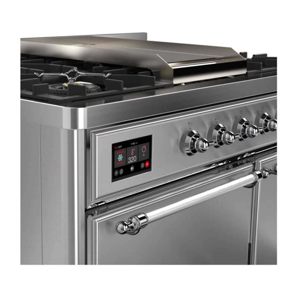 ILVE_UMD10FDQNS3SSCLP_Majestic_II_40"_Dual_Fuel_Range_Front_View