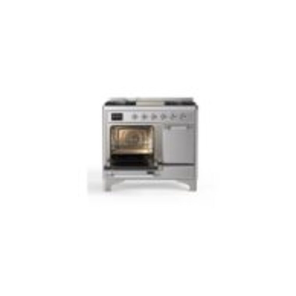 ILVE_UMD10FDQNS3SSCLP_Majestic_II_40"_Dual_Fuel_Range_Left_Angle