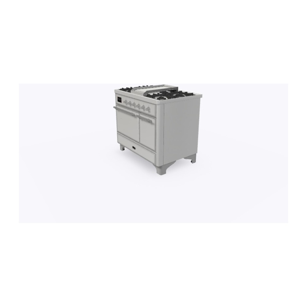 ILVE_UMD10FDQNS3SSCLP_Majestic_II_40"_Dual_Fuel_Range_Right_Angle