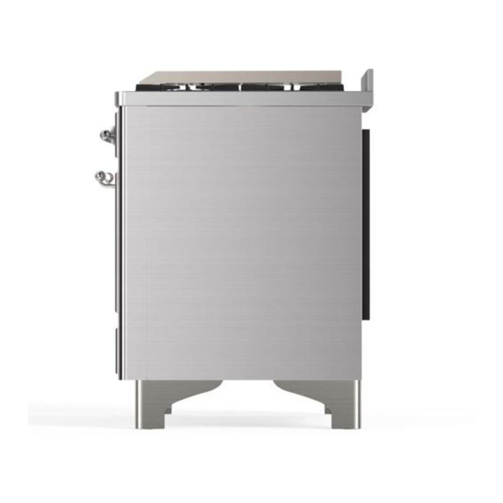 ILVE UMD10FDQNS3SSCLP Majestic II 40 inch Dual Fuel Range with 6 Burners, Griddle (Liquid Propane, Solid Door, Stainless Steel, Chrome) 10 ILVE UMD10F Majestic II 40 inch Dual Fuel Range with 6 Burners, Griddle