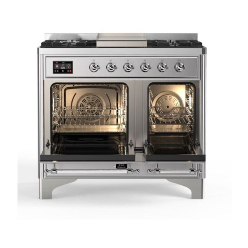 ILVE_UMD10FDQNS3SSC_Majestic_II_40"_Dual_Fuel_Range_Top_Angle