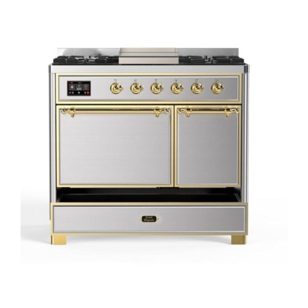 ILVE UMD10F Majestic II 40 inch Dual Fuel Range with 6 Burners, Griddle