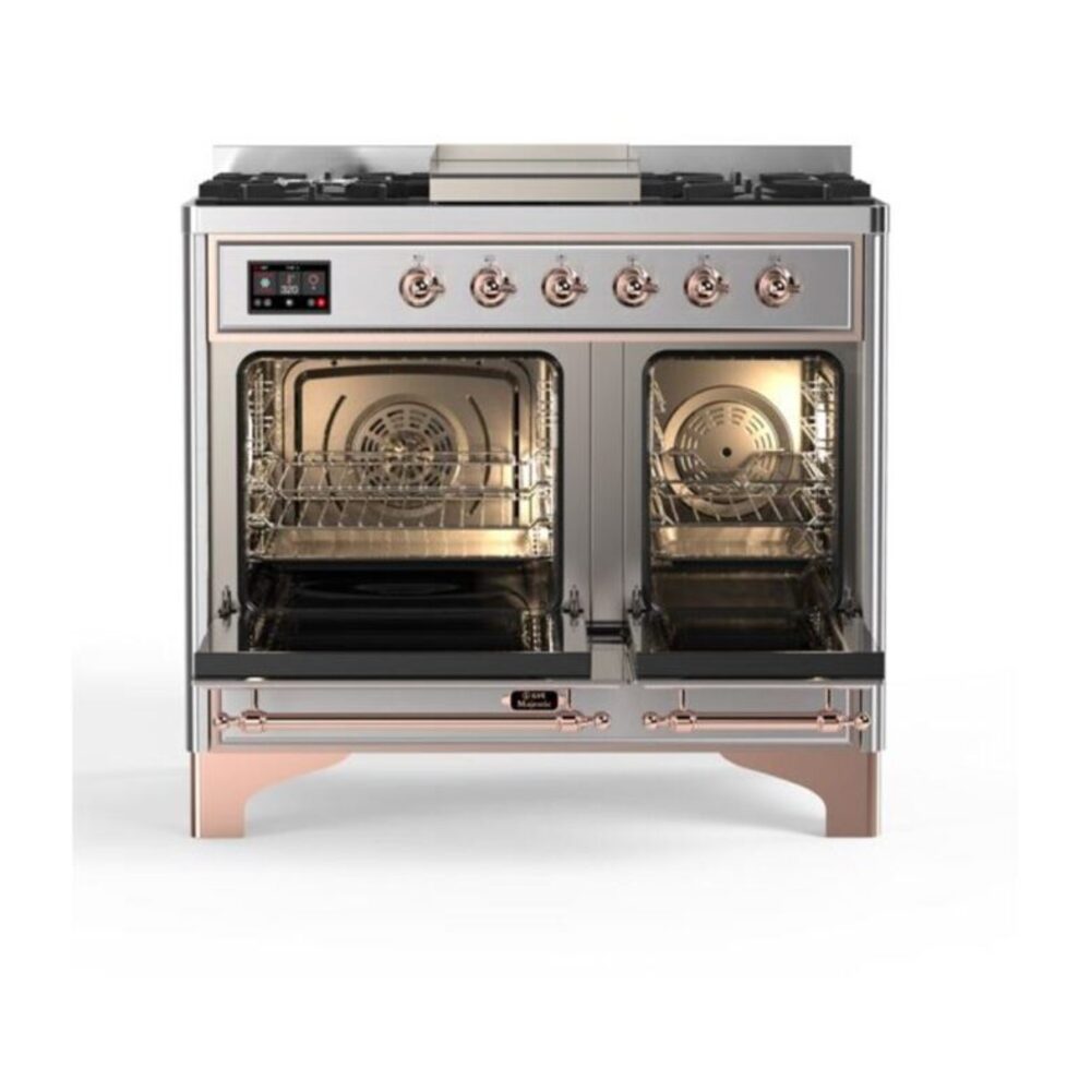 ILVE_UMD10FDQNS3SSPLP_Majestic_II_40"_Dual_Fuel_Range_Top_Angle