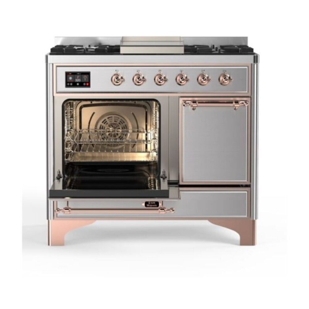 ILVE_UMD10FDQNS3SSPLP_Majestic_II_40"_Dual_Fuel_Range_Left_Angle