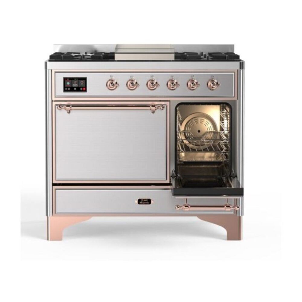 ILVE_UMD10FDQNS3SSPLP_Majestic_II_40"_Dual_Fuel_Range_Right_Angle