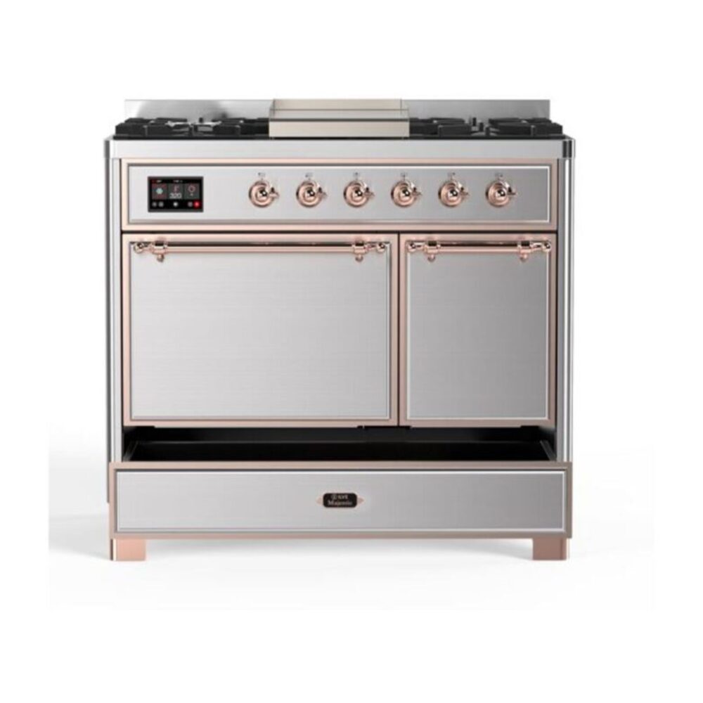 ILVE UMD10F Majestic II 40 inch Dual Fuel Range with 6 Burners, Griddle