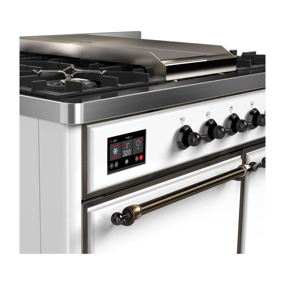 ILVE_UMD10FDQNS3WHBLP_Majestic_II_40"_Dual_Fuel_Range_Front_View