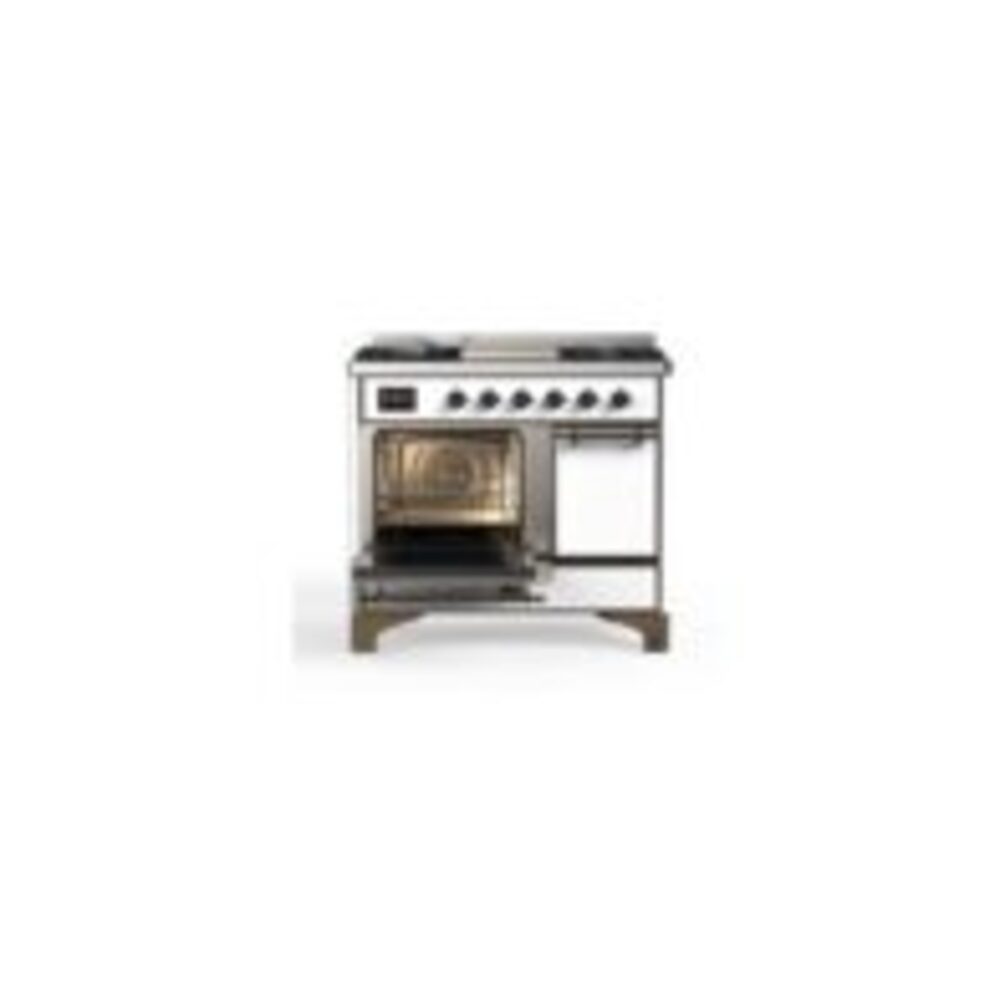 ILVE_UMD10FDQNS3WHBLP_Majestic_II_40"_Dual_Fuel_Range_Left_Angle